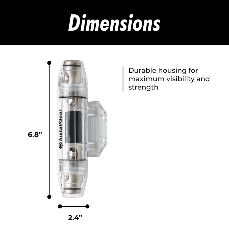 InstallGear 0/2/4 Gauge AWG in-Line ANL Fuse Holder with 250 Amp Fuse - Image 3